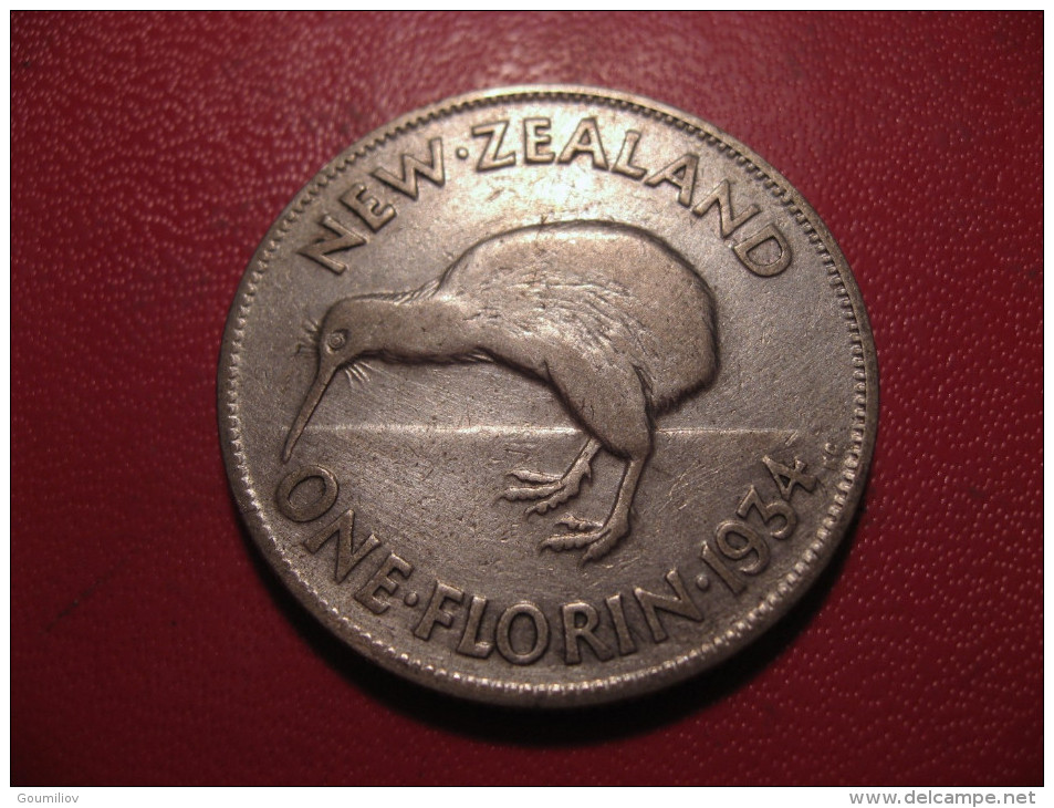 Nouvelle-Zélande - One Florin 1934 George V 5251 - New Zealand