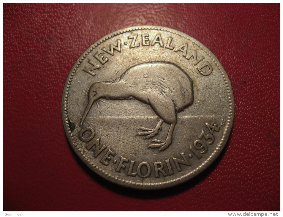 Nouvelle-Zélande - One Florin 1934 George V 5255 - New Zealand