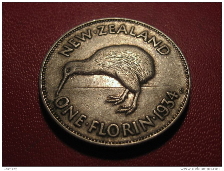 Nouvelle-Zélande - One Florin 1934 George V 5259 - New Zealand