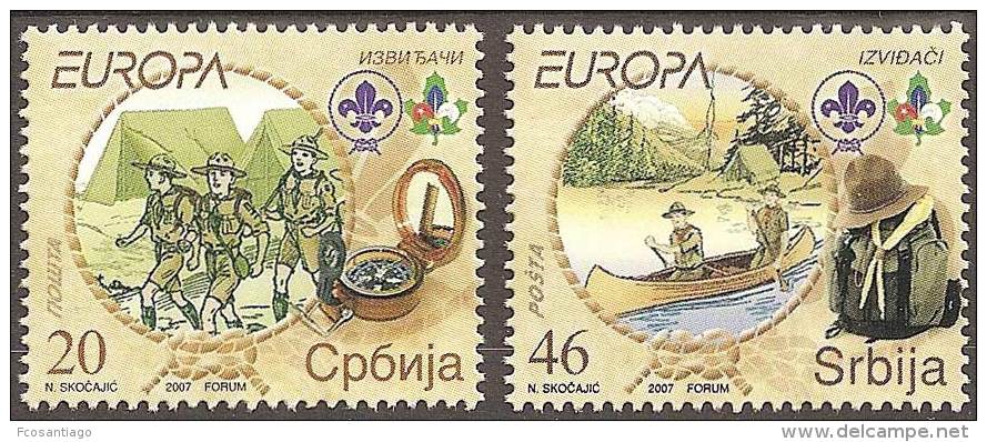 EUROPA CEPT - SERBIA 2007 - Yvert #195/6+H2 - MNH ** - 2007