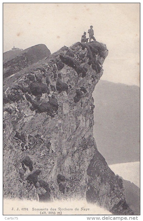 Suisse - Sommet Des Rochers De Naye - Escalade Montagne - Roche