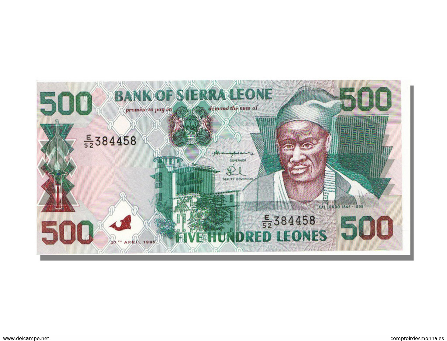 Billet, Sierra Leone, 500 Leones, 1995, 1995-04-27, NEUF - Sierra Leone