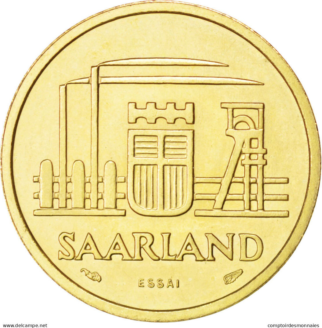 Monnaie, SAARLAND, 20 Franken, 1954, Paris, SUP, Aluminum-Bronze, KM:E3 - Saar