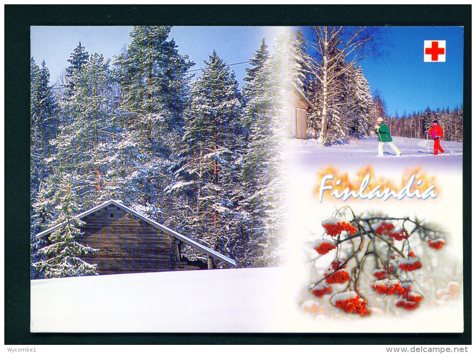 FINLAND  -  Winter  Multi View  Used Postcard As Scans - Finland