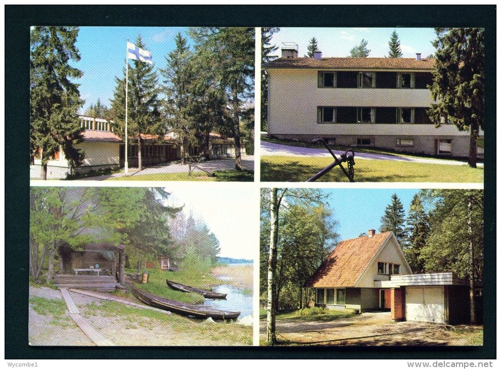 FINLAND  -  Hameenlinna  Bible School  Multi View  Used Postcard As Scans - Finlandia