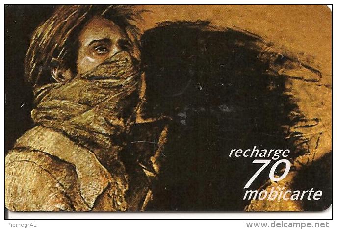 CARTE-MOBICARTE-70F-MOBI-PU86-HOMME MASQUE--TBE-RARE - Mobicartes (recharges)