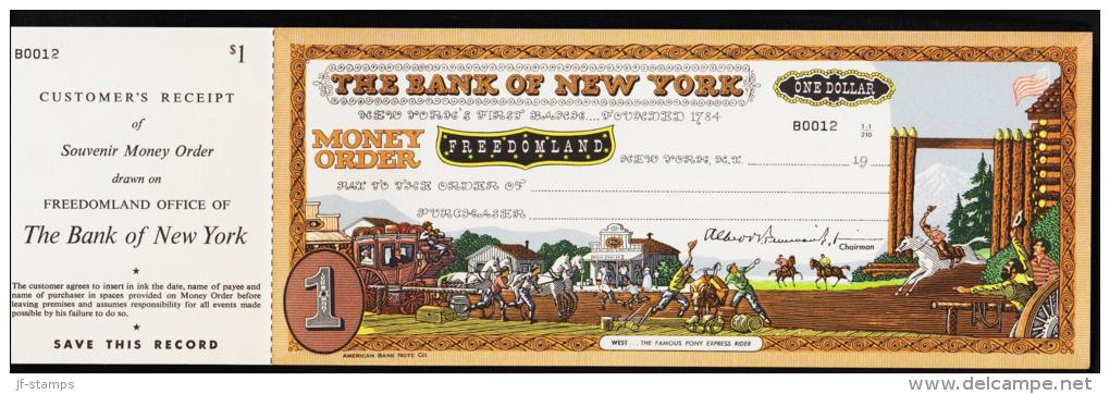 THE BANK OF NEW YORK FREEDOMLAND. ONE DOLLAR.  (Michel: ) - JF177303 - Unclassified