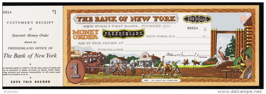 THE BANK OF NEW YORK FREEDOMLAND. ONE DOLLAR.  (Michel: ) - JF177305 - Unclassified