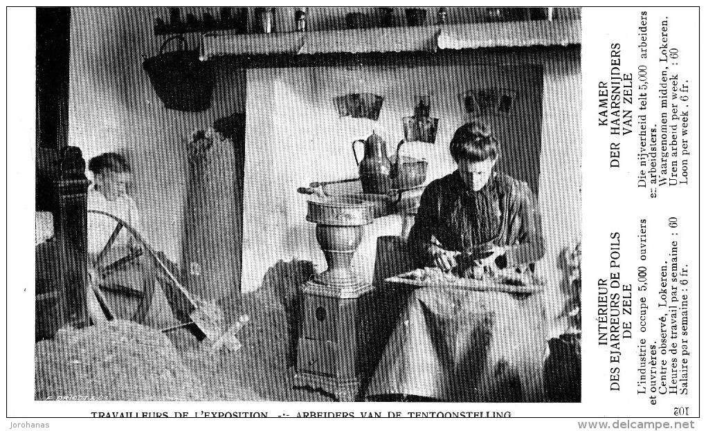 Zele - Kamer Der Haarsnijders - Tentoonstelling Van Den Huisarbeid 1910 Brussel - Bruxelles - Zele