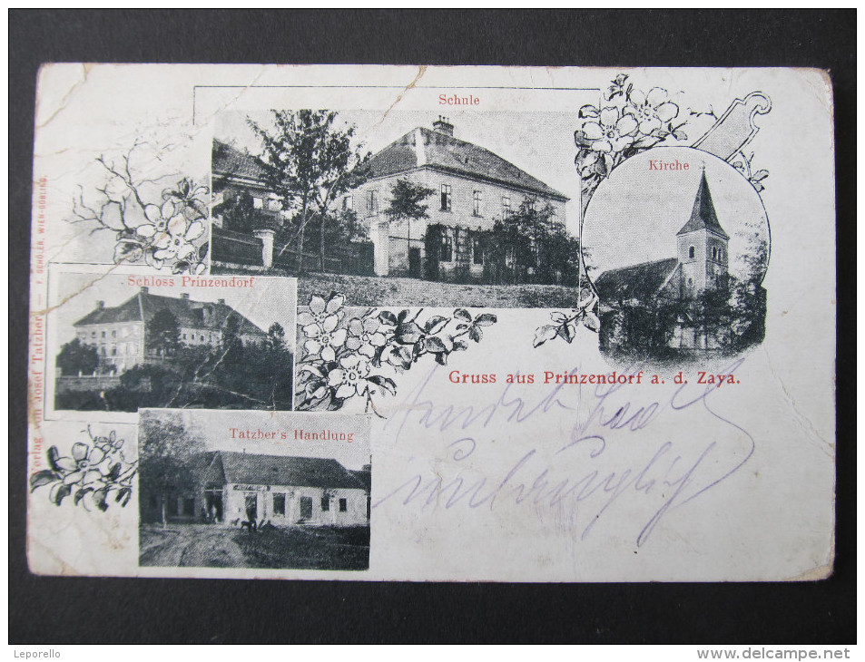 AK PRINZENDORF A.d.zaya HAUSKIRCHEN  B. Gänserndorf 1900 /// D*18527 - Gänserndorf