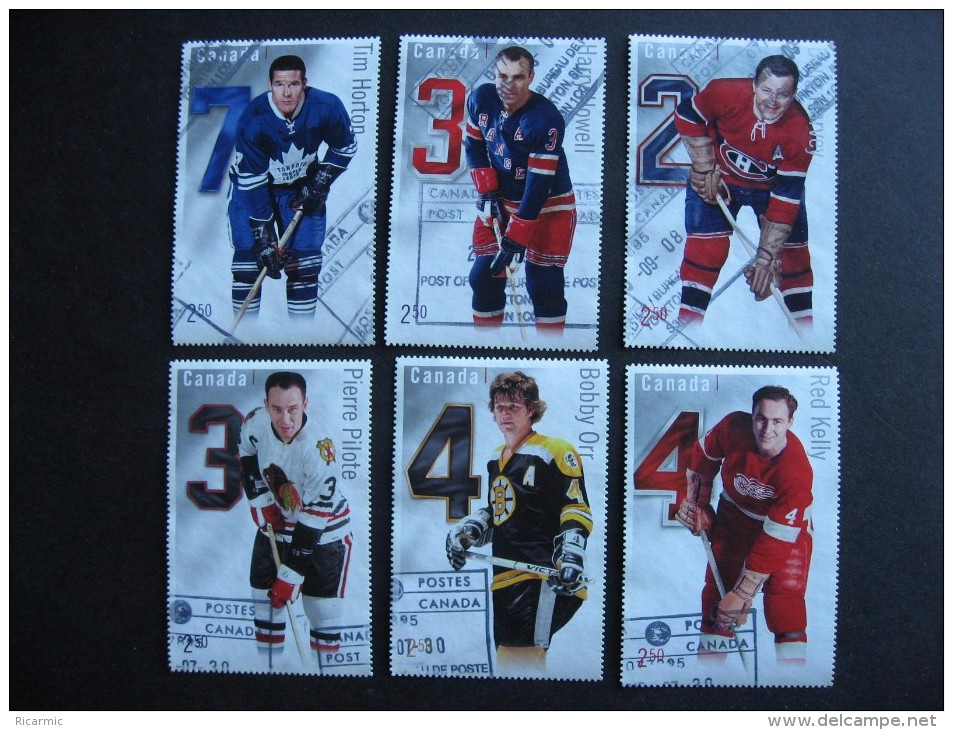 Canada $2.50 Hockey Souvenir Sheets Full Set Sc 2788-03 Postally Used! - Collections