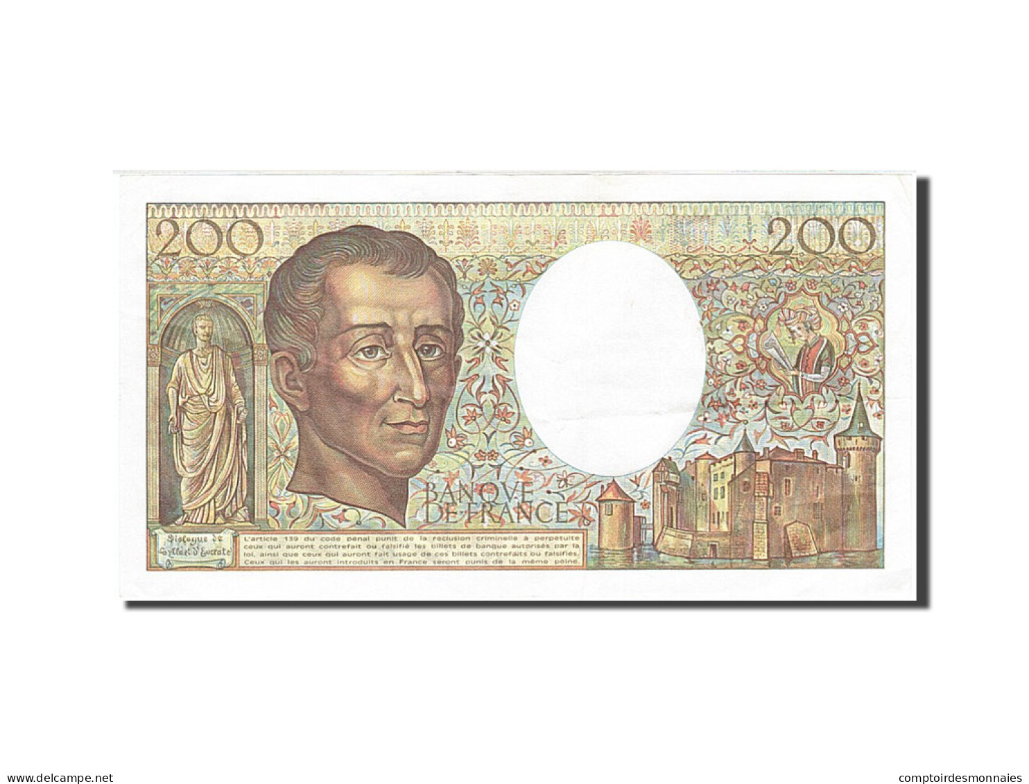 Billet, France, 200 Francs, 1981, 1986, SUP, Fayette:70.6, KM:155a - 200 F 1981-1994 ''Montesquieu''