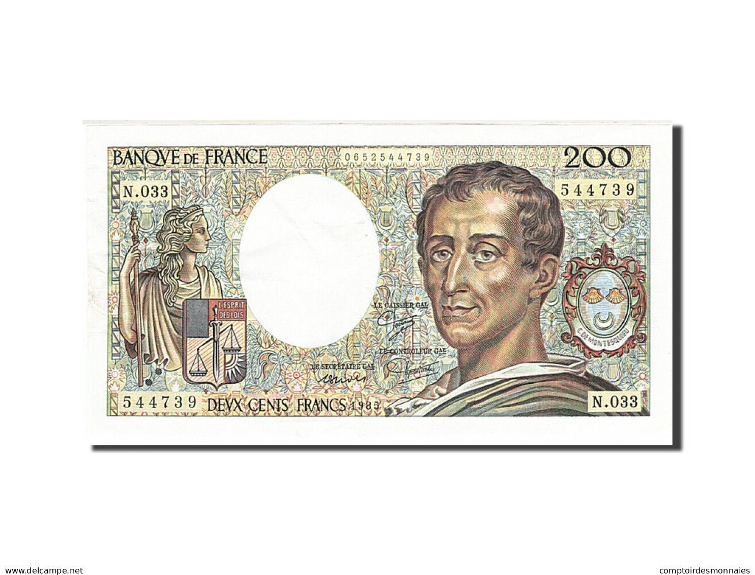 Billet, France, 200 Francs, 1981, 1985, SUP, Fayette:70.5, KM:155a - 200 F 1981-1994 ''Montesquieu''