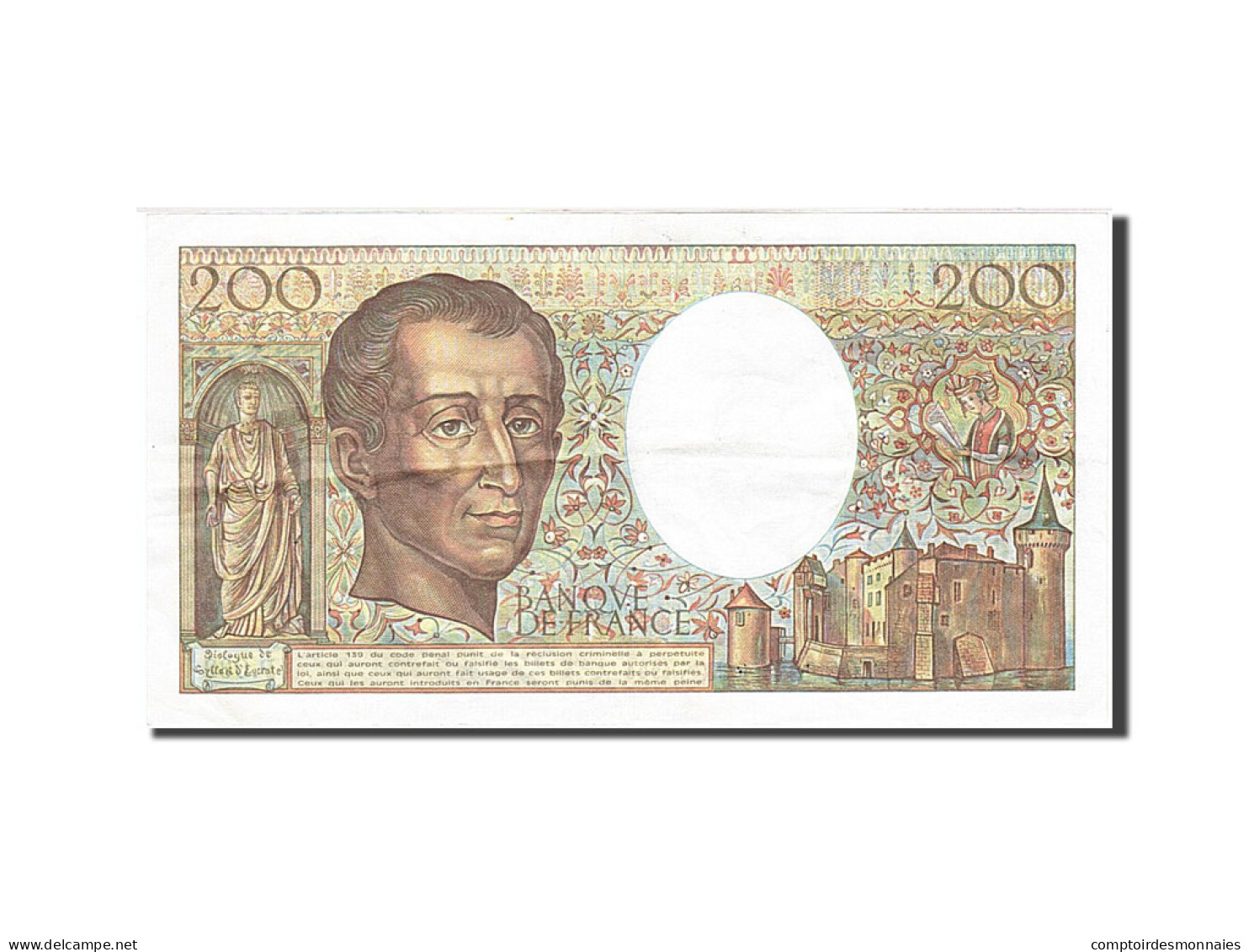 Billet, France, 200 Francs, 1981, 1985, TTB+, Fayette:70.5, KM:155a - 200 F 1981-1994 ''Montesquieu''