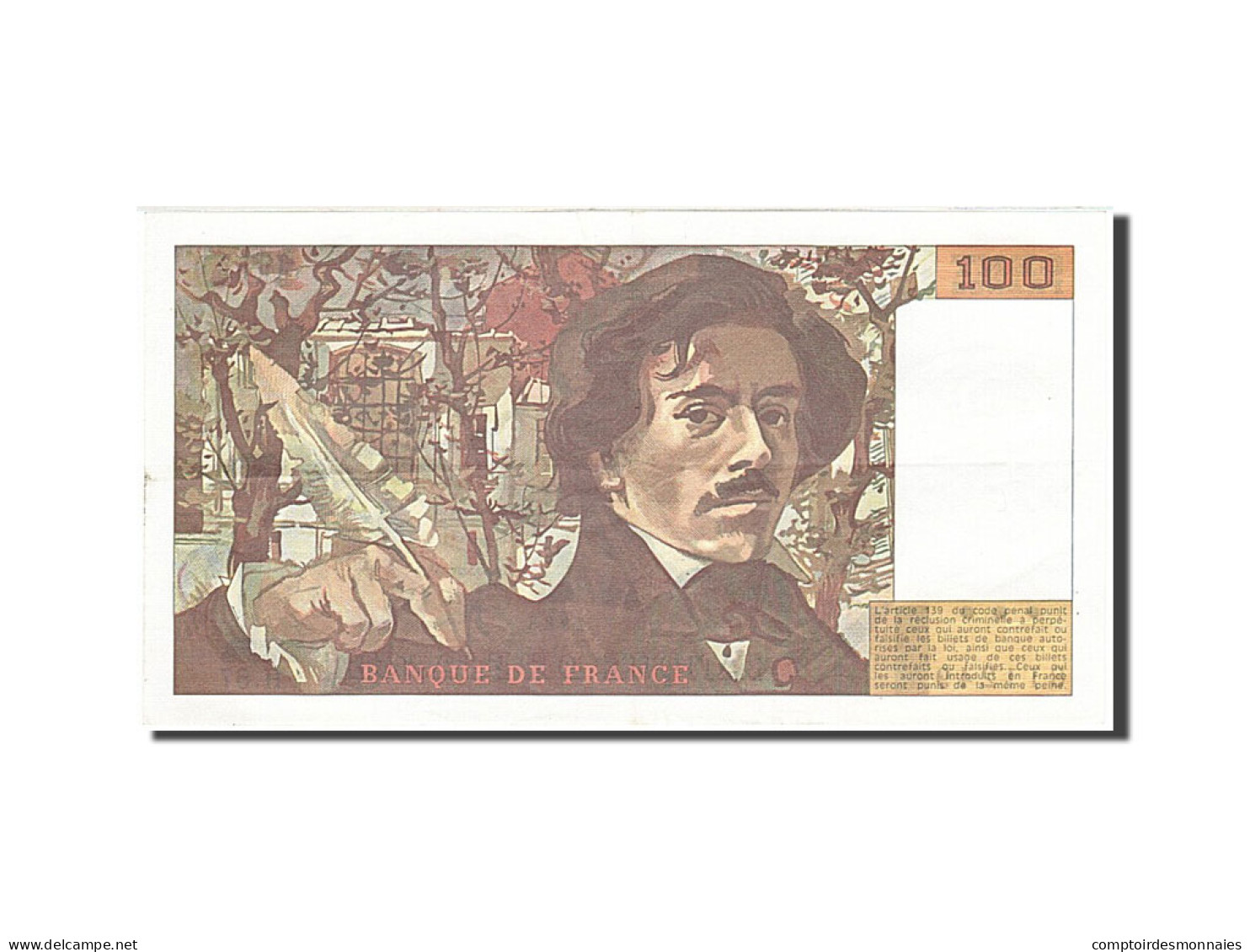 Billet, France, 100 Francs, 1978, 1983, SUP+, Fayette:69.7, KM:154b - 100 F 1978-1995 ''Delacroix''