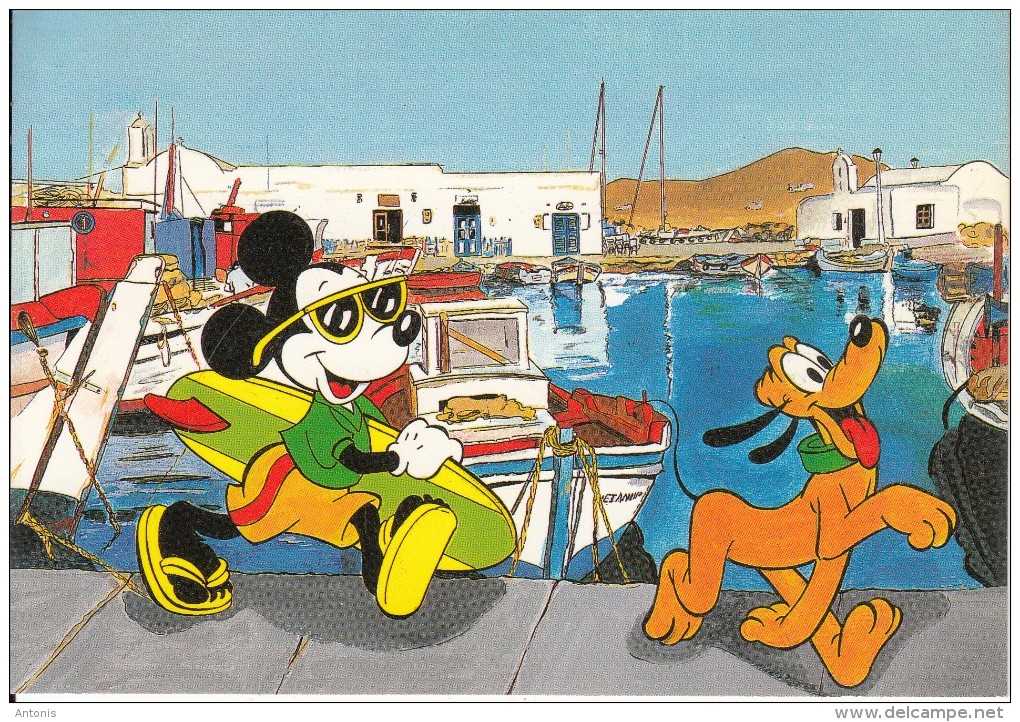 GREECE - Disney/Mickey & Pluto, Paros Island/Naoussa, Unused - Other & Unclassified