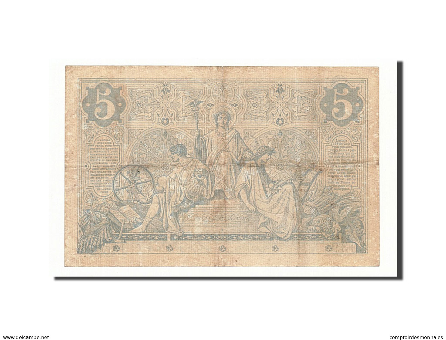 Billet, France, 5 Francs, 1873, 1873-01-09, TB+, Fayette:1.14, KM:60 - 5 F 1871-1874 ''Noir''