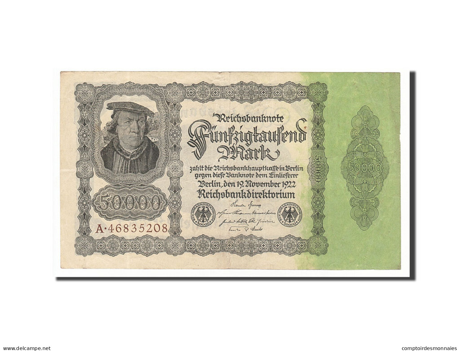 Billet, Allemagne, 50,000 Mark, 1922, 1922-11-19, KM:79, TTB - 50000 Mark
