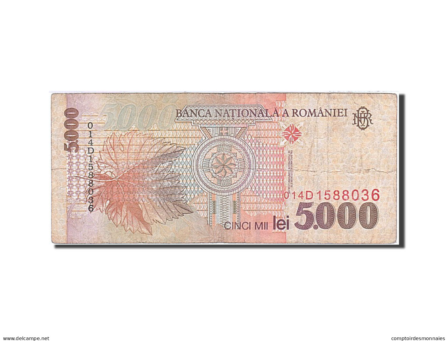 Billet, Roumanie, 5000 Lei, 1996-2000, 1998, KM:107a, TB - Roemenië