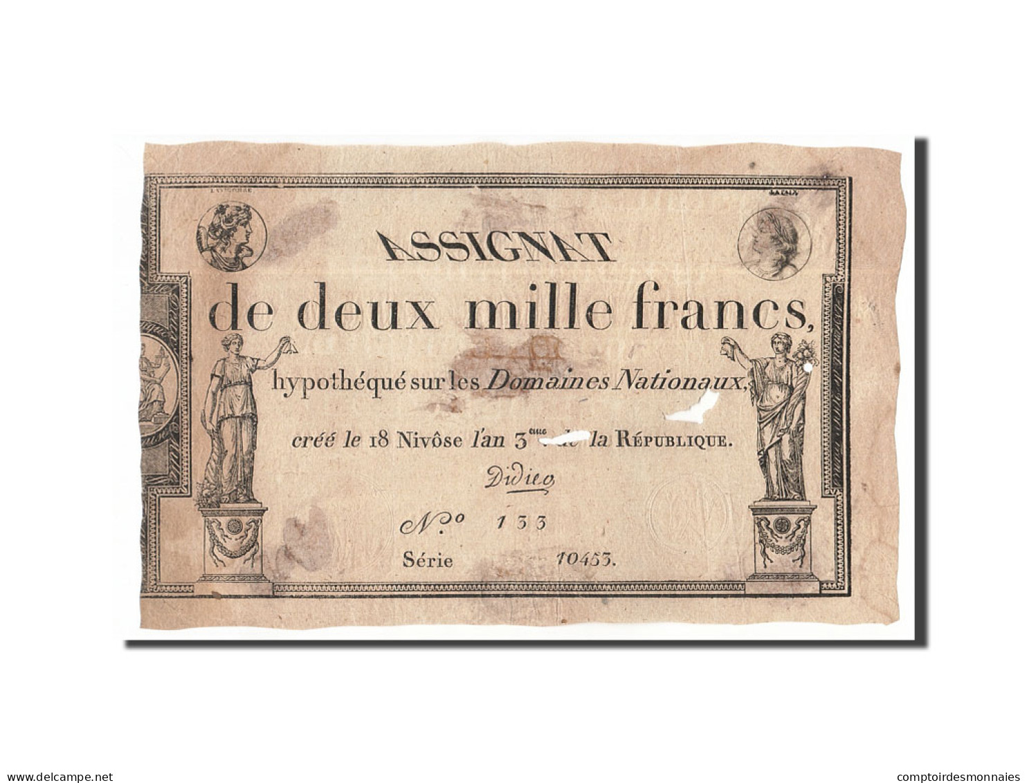 Billet, France, 2000 Francs, 1795, 1795-01-07, TB, KM:A81, Lafaurie:176 - Assignats & Mandats Territoriaux