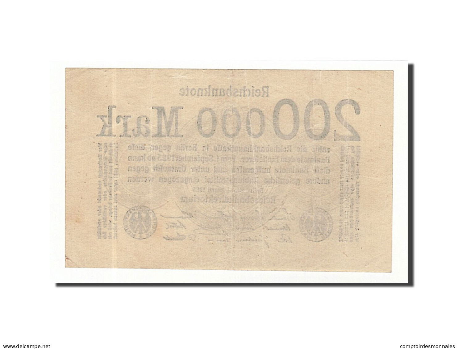 Billet, Allemagne, 200,000 Mark, 1923, 1923-08-09, KM:100, TTB - Other & Unclassified