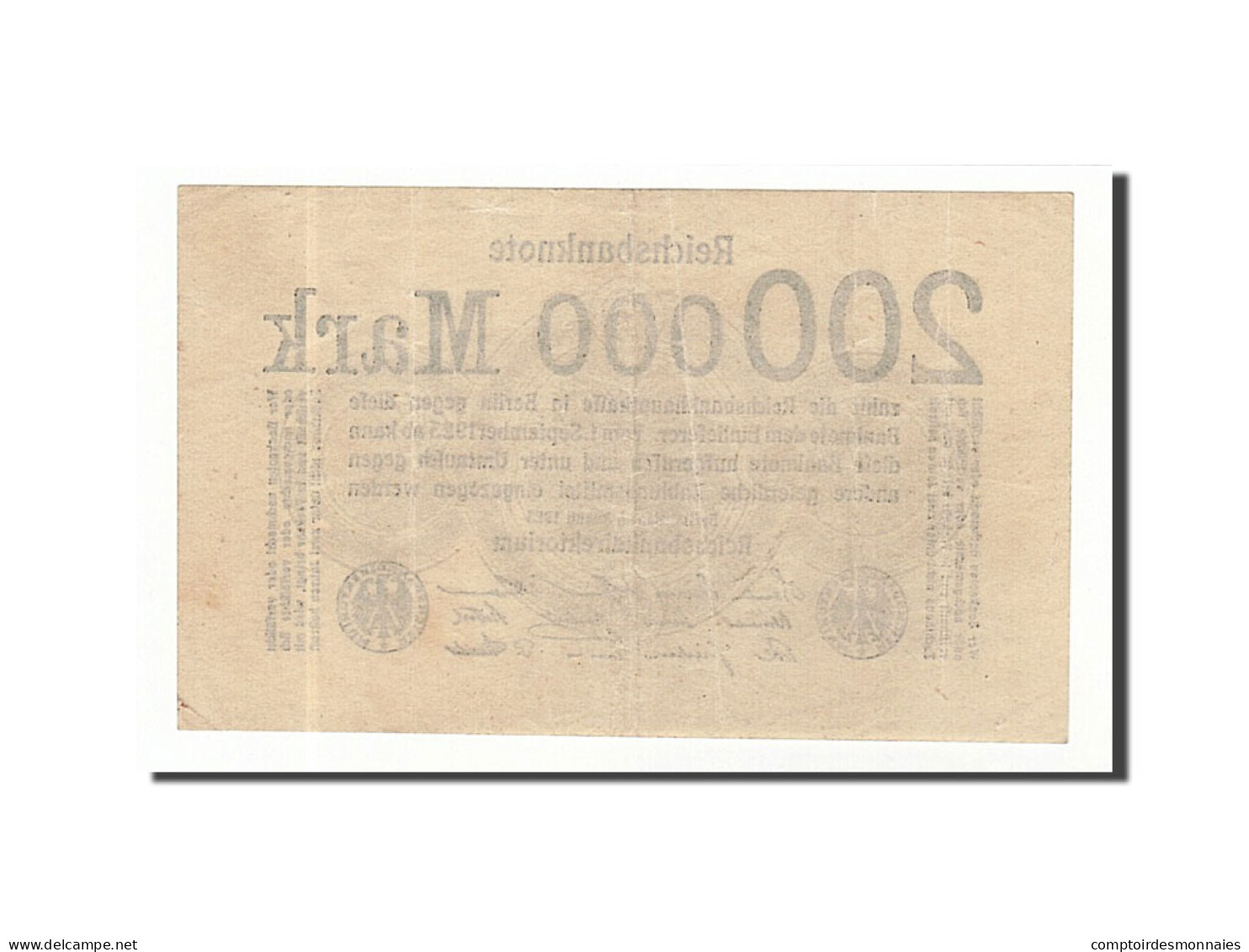 Billet, Allemagne, 200,000 Mark, 1923, 1923-08-09, KM:100, TTB - Autres & Non Classés