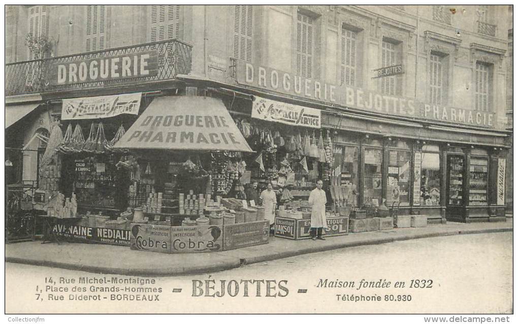 CPA FRANCE 33 "Bordeaux, Béjottes, Maison Fondée En 1832" / DROGUERIE - Bordeaux