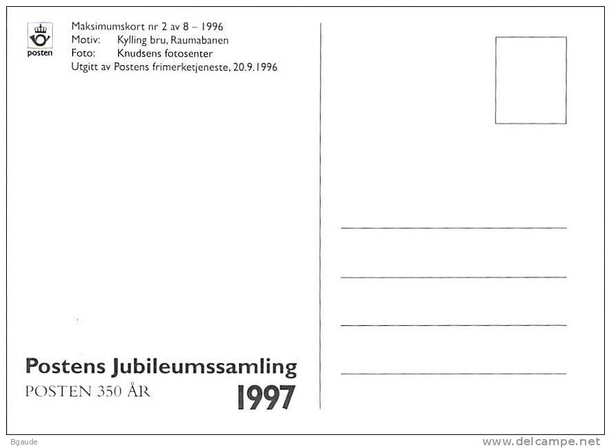 NORVEGE  CARTE MAXIMUM  NUM.YVERT 1179 HISTOIRE DES POSTES - Maximumkarten (MC)