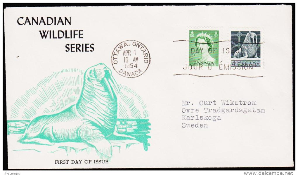 1954. 2 + 4 C. FDC OTTAWA APR 1 1954.  (Michel: 286) - JF177764 - HerdenkingsOmslagen