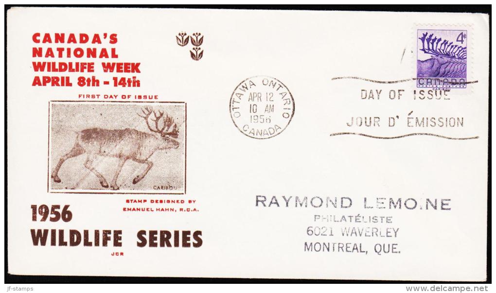 1956. 4 C. FDC OTTAWA APR 12 1956.  (Michel: 299) - JF177767 - Enveloppes Commémoratives