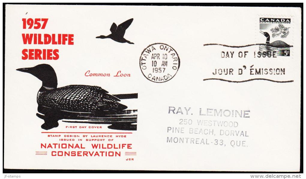 1957. 4 C. FDC OTTAWA APR 10 1957.  (Michel: 316) - JF177768 - Commemorative Covers