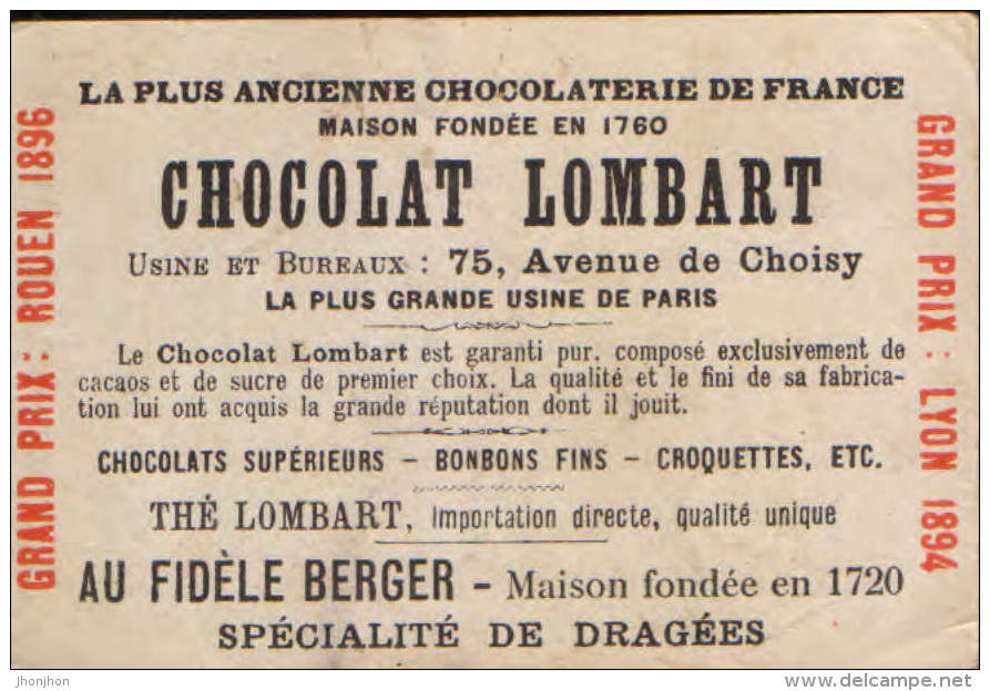 CHROMO CHOCOLAT LOMBART : MORLAIX, Le Viaduc - 2/scans - Lombart