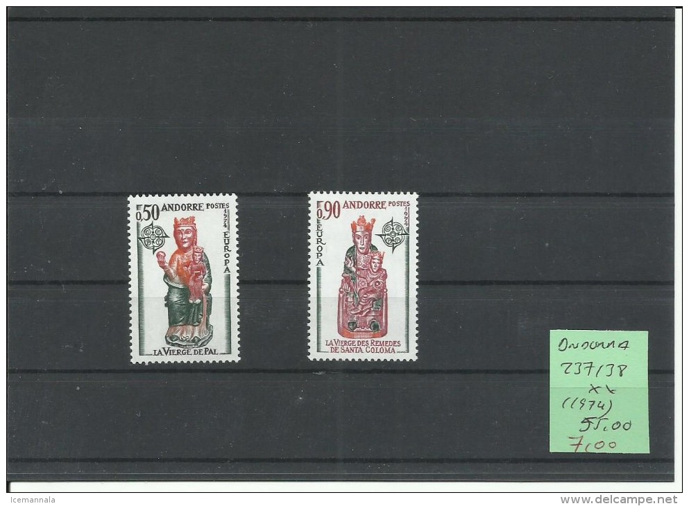 ANDORRA YVERT 237/38  MNH  ** - Unused Stamps