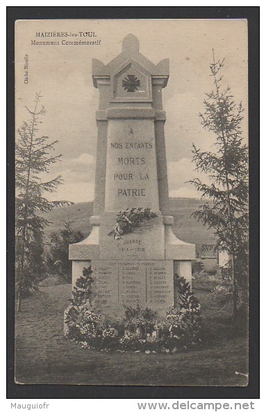 DF / 54 MEURTHE ET MOSELLE / MAIZIÈRES-LES-TOUL / MONULENT AUX MORTS DE LA GUERRE 1914-18 - Autres & Non Classés