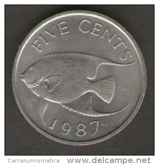 BERMUDA 5 CENTS 1987 - Bermuda