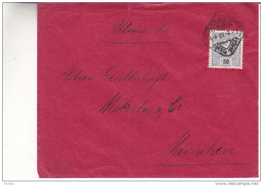 Portugal - Lettre De 1905 ° - Oblitération Lisboa - Expédié Vers L'Allemagne - Münich - Lettres & Documents
