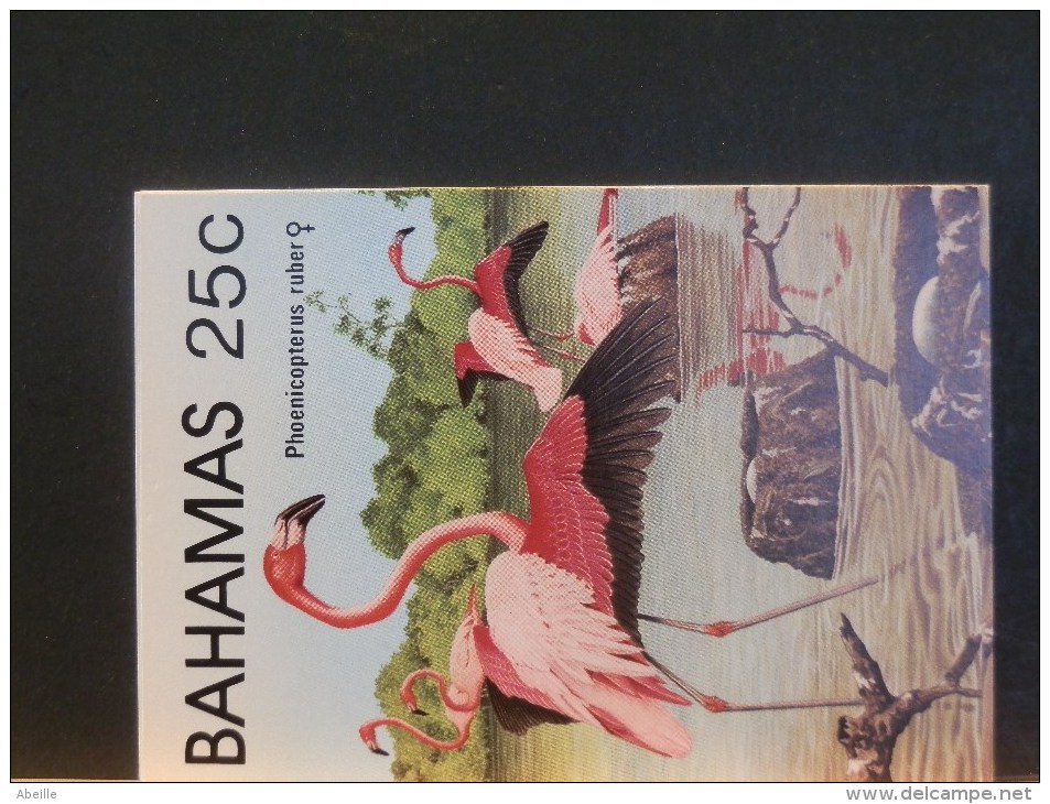 57/202   5  CP  BAHAMAS REPRODUCTION DE TIMBRES - Flamants