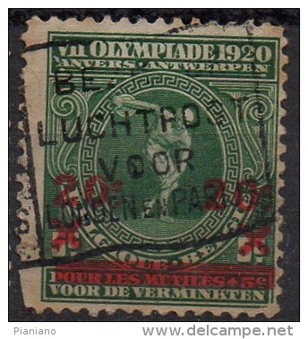 PIA - BELGIO - 1921 : Francobollo Delle Olimpiadi Di Anversa Soprastampato  -  (Yv 184) - Sommer 1920: Antwerpen