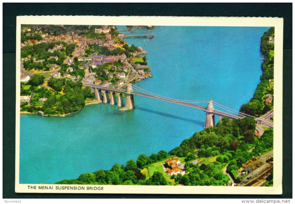 WALES  -  Menai Suspension Bridge  Unused Postcard As Scan - Anglesey