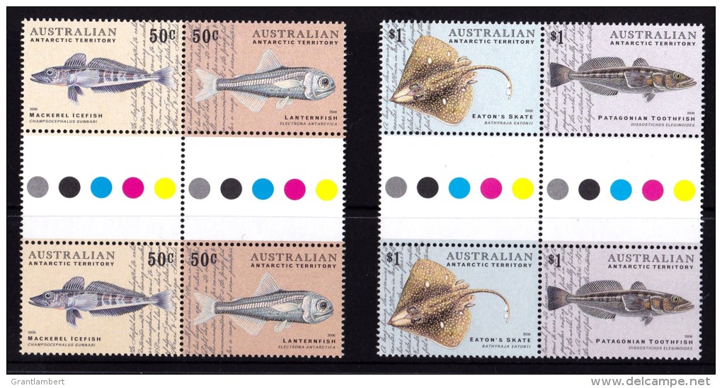 Australian Antarctic 2006 Fish Set As Gutter Pairs MNH - - Nuevos