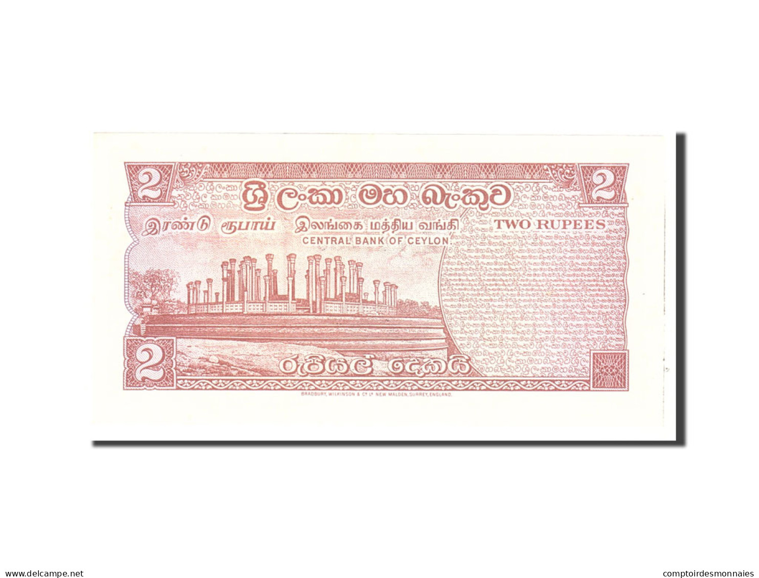 Billet, Ceylon, 2 Rupees, 1972, 1972-05-12, KM:72c, NEUF - Sri Lanka