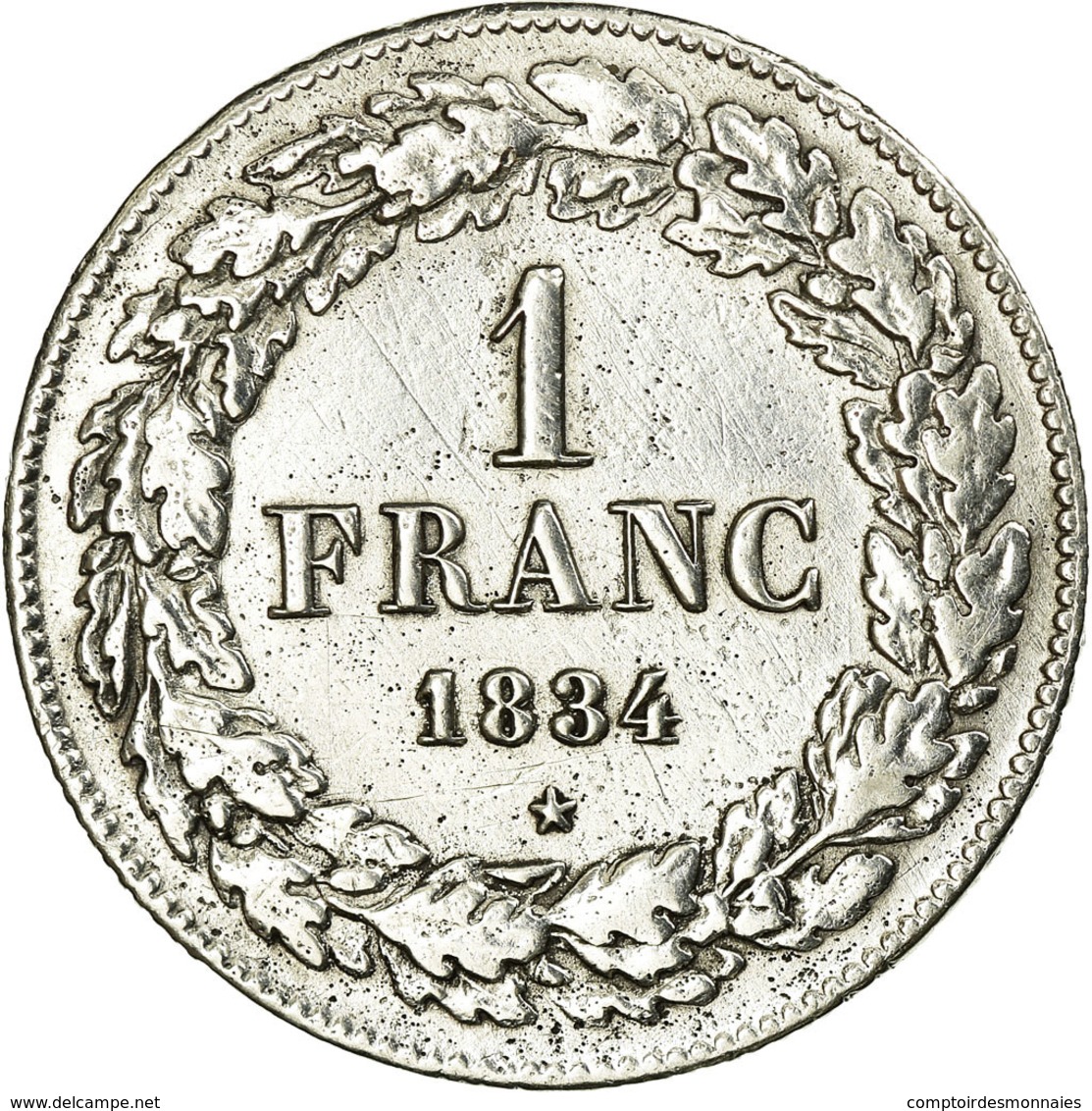 Monnaie, Belgique, Leopold I, Franc, 1834, TTB, Argent, KM:7.1 - 1 Franc