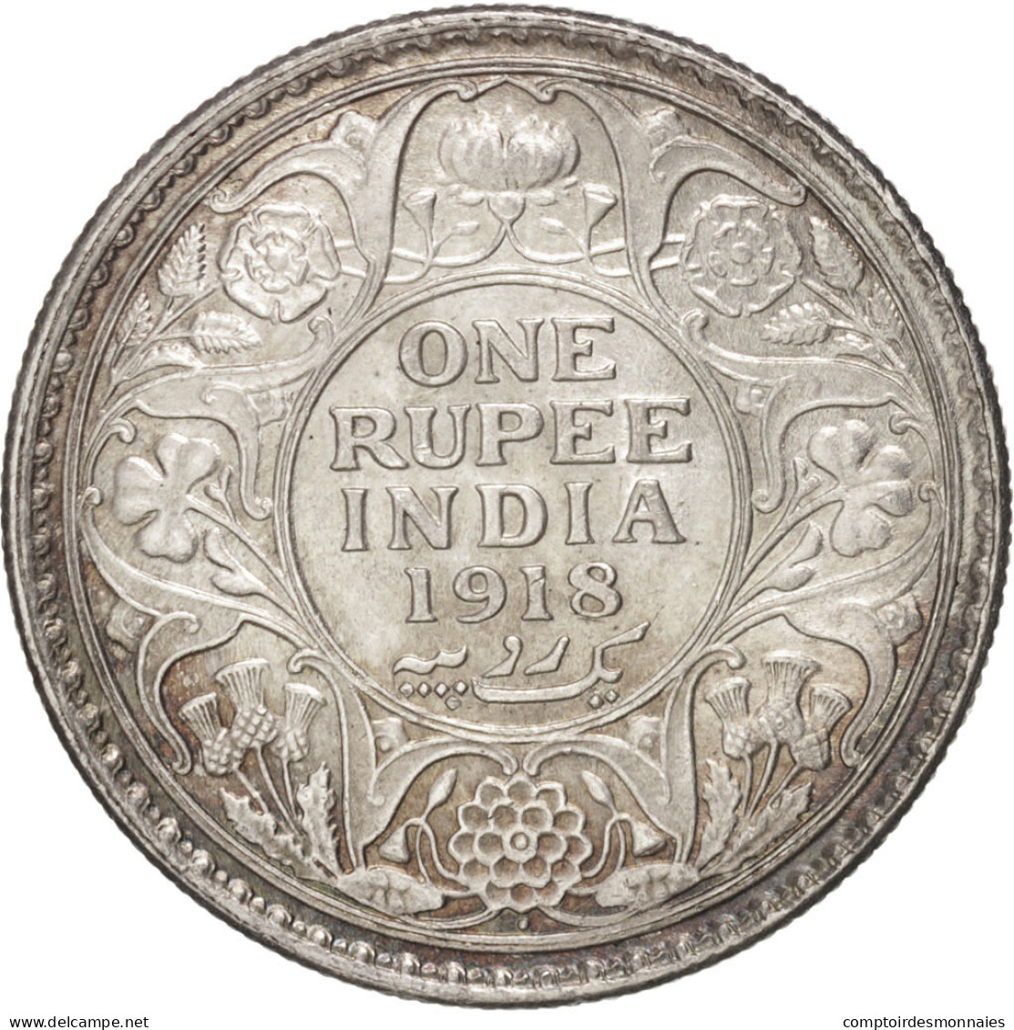 Monnaie, INDIA-BRITISH, George V, Rupee, 1918, Bombay, SUP+, Argent, KM:524 - Inde