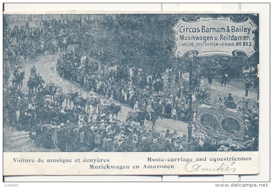 Belgie - Circus Barnum En Bailey Musikwagen Reitdamen - Muziekwagen En Amazonen - 1902 - Autres & Non Classés