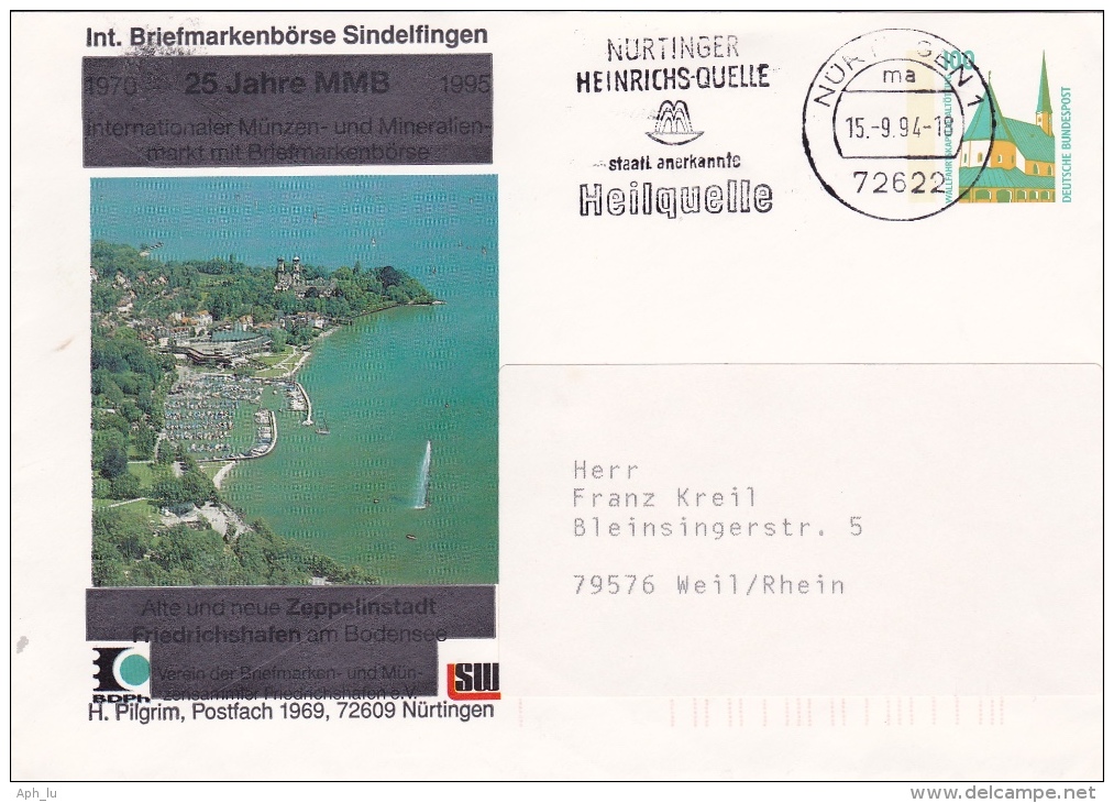 GS-Brief 1994, Int. Briefmarkenbörse Sindelfingen (r128) - Private Covers - Used