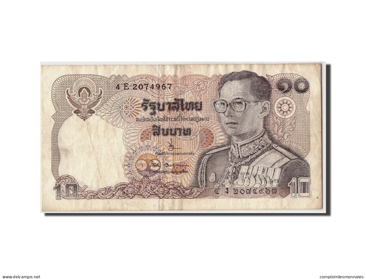 Billet, Thaïlande, 10 Baht, BE2523 (1980), Undated, KM:87, TTB - Tailandia