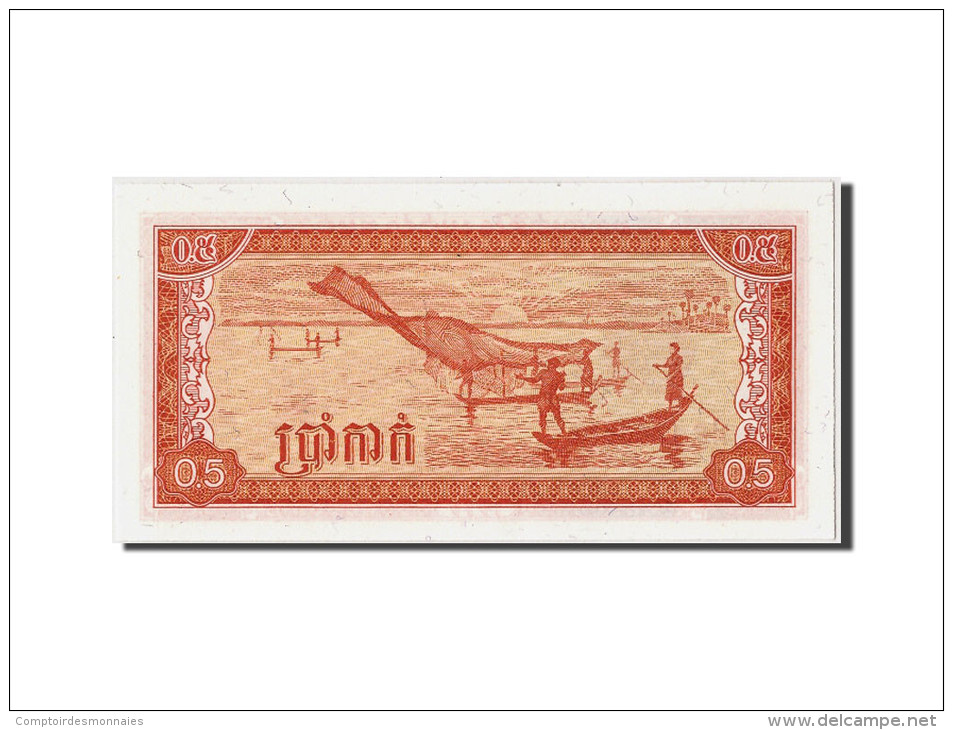 Cambodge, 0.5 Riel (5 Kak), 1979, KM:27A, Non Daté, NEUF - Cambodia