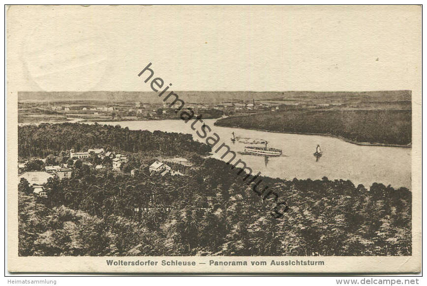 Woltersdorfer Schleuse - Panorama Vom Aussichtsturm - Verlag W. Meyerheim Berlin Gel. 1929 - Woltersdorf