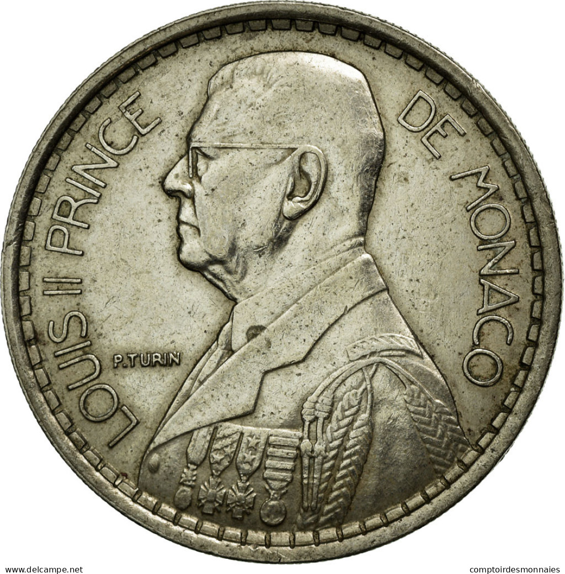 Monnaie, Monaco, Louis II, 20 Francs, Vingt, 1947, TTB, Copper-nickel, KM:124 - 1922-1949 Louis II.