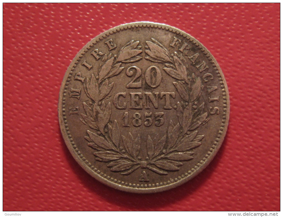 20 Centimes 1853 A Paris Napoléon III 3376 - 20 Centimes